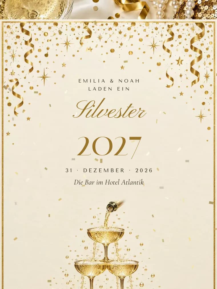 Vorlage Champagner
