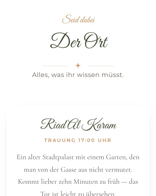 Heritage: der Ort der Feier