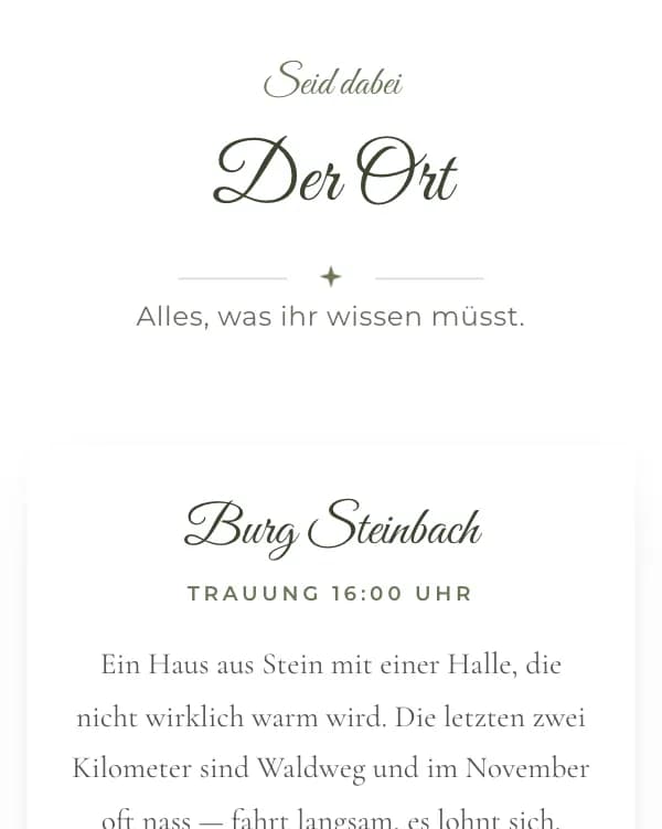 Mitternacht: der Ort der Feier