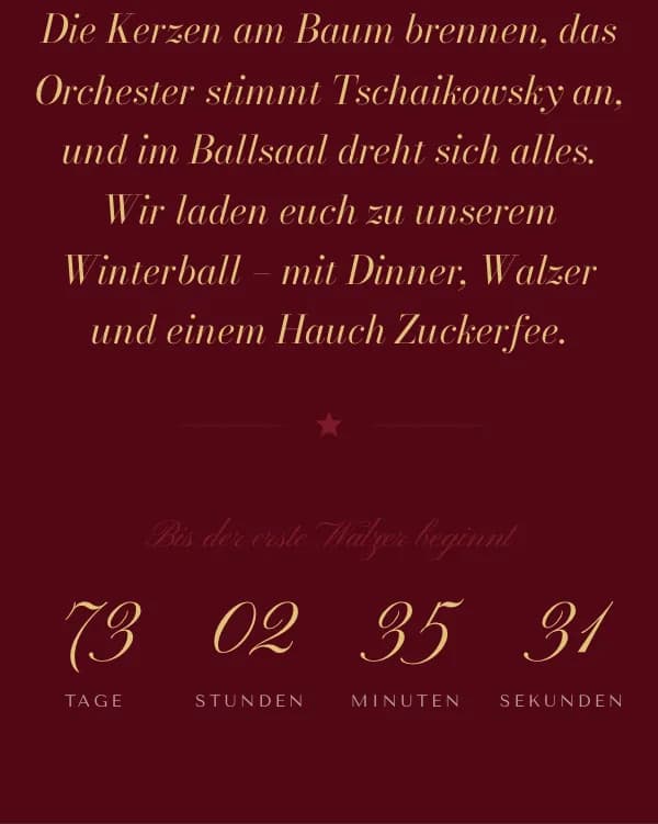 Nussknacker: der Countdown bis zur Feier