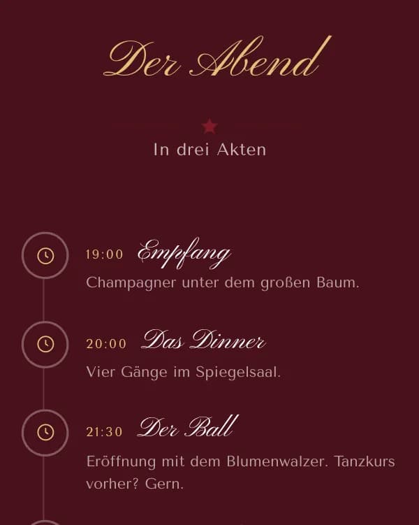 Nussknacker: der Ablauf der Feier, wann was stattfindet