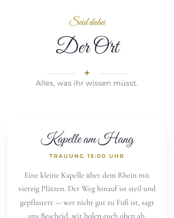 Rein: der Ort der Feier