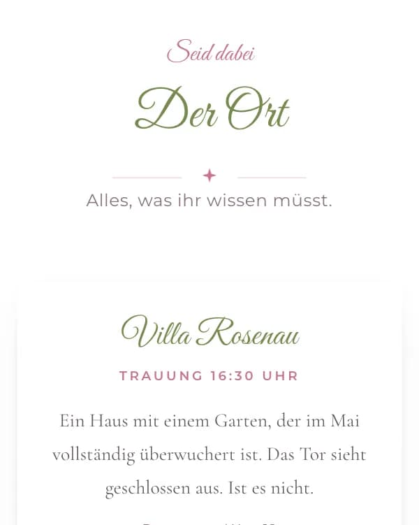 Rosenbrunnen: der Ort der Feier