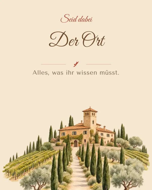 Toskana: der Ort der Feier