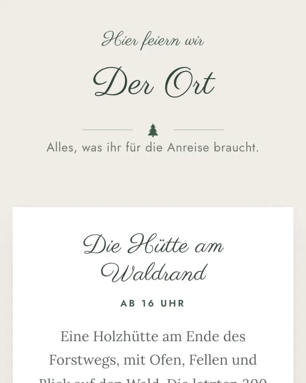 Winterwald: der Ort der Feier