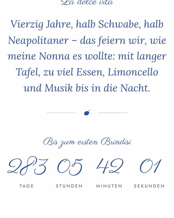 Limoncello: der Countdown bis zur Feier