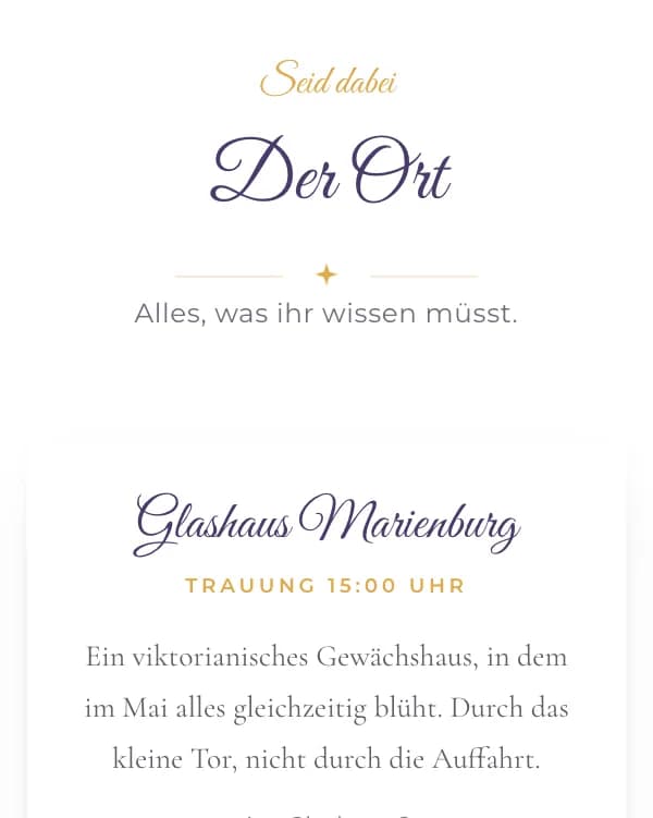 Blüte: der Ort der Feier