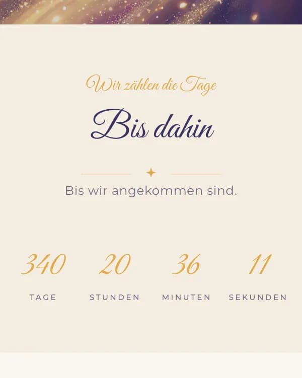Fernweh: der Countdown bis zur Hochzeit