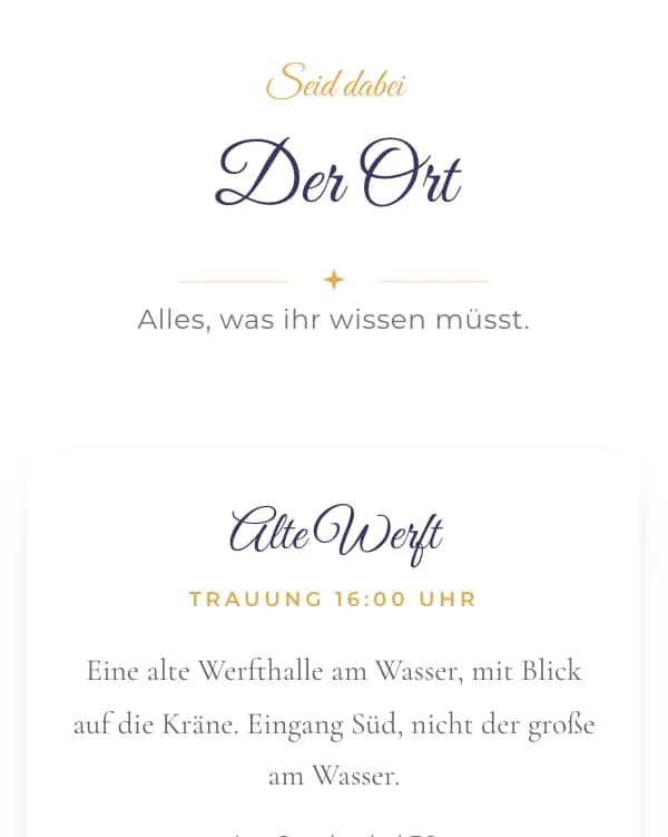 Fernweh: der Ort der Feier