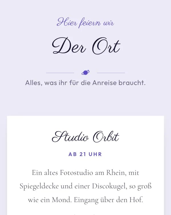Disco-Galaxie: der Ort der Feier