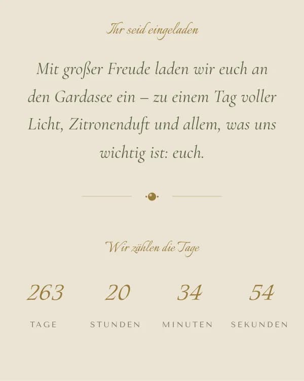 Maison: der Countdown bis zur Hochzeit