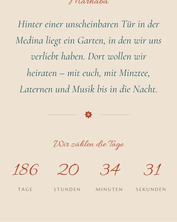 Riad: der Countdown bis zur Hochzeit