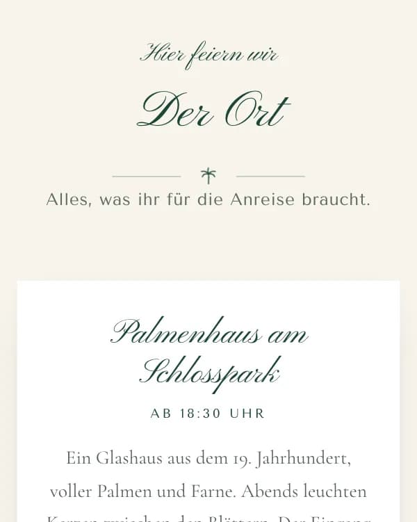 Smaragd: der Ort der Feier