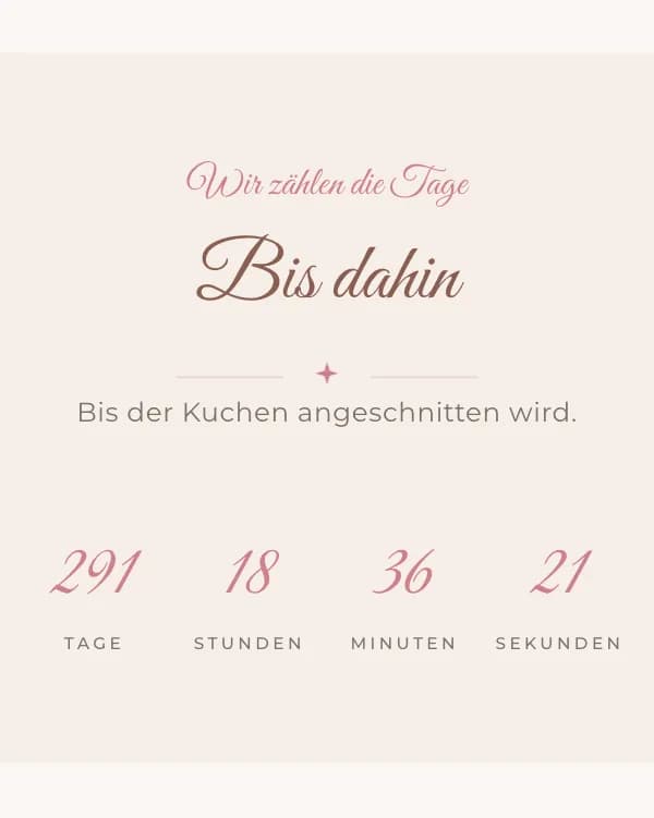 Zuckerguss: der Countdown bis zur Hochzeit