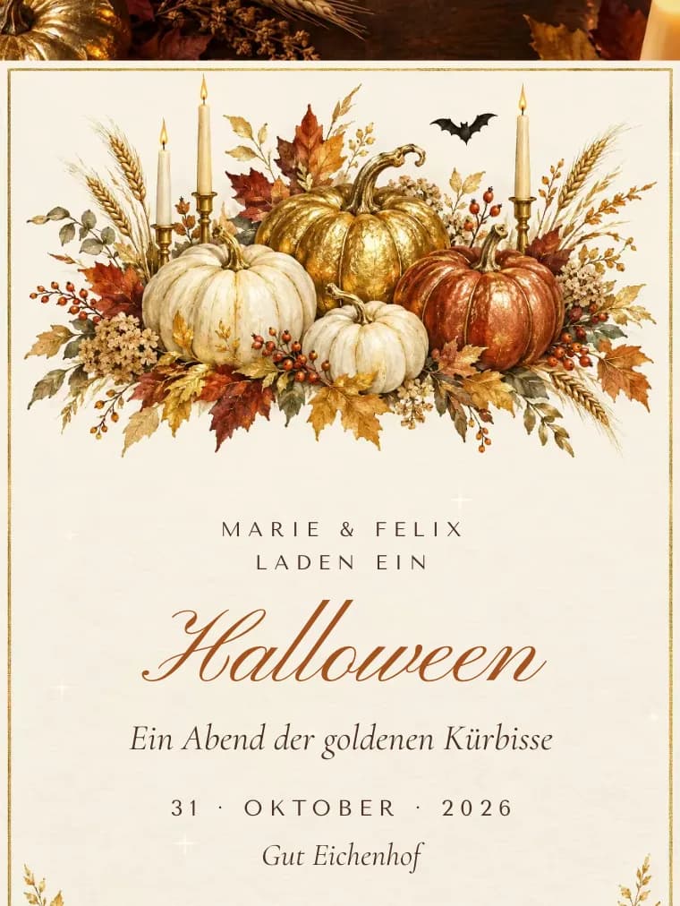Vorlage Goldener Kürbis