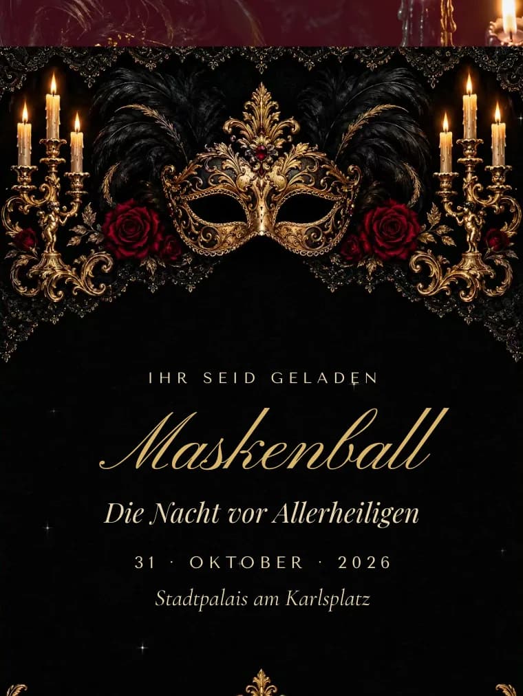 Vorlage Maskenball